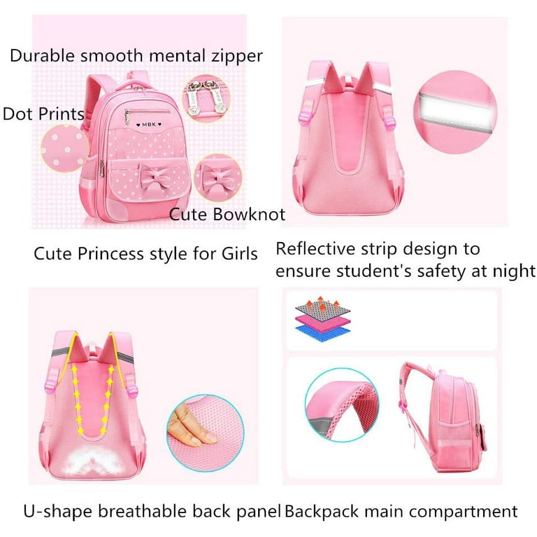 Aursear Pink School Backpacks for Girls, Kids School Bookbag Girls School  Bags Gifts