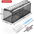 thumbnail image 3 of Humane Mouse Trap Pack of 4 - Live Mouse Traps Catch and Release Trap for Indoor and Outdoor Use - Reusable Mouse Traps, Safe & Effective No Kill Mouse Traps - Humane Mouse Traps Catch and Release, 3 of 9