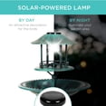 thumbnail image 3 of Fuente solar con pedestal de resina vintage para baño de pájaros al aire libre, 3 of 7