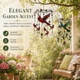 thumbnail image 4 of Hummingbird Wind Chimes, Stained Glass Style Outdoor Wind Chime, Crystal Suncatcher Hanging Decor For Garden, Patio, Yard, Nature Inspired Memorial Gift For Women, 4 of 7