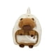 thumbnail image 5 of Mochila de carpincho con correas de hombro ajustables, juguete de carpincho cómodo de dibujos animados Blanco, 5 of 9