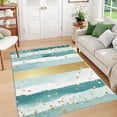 thumbnail image 5 of 5.3'x7.5' rug non slip washable striped outdoor rug rug washable area rug farmhouse style bedroom small rug, 5 of 9