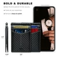 thumbnail image 3 of Serman Brands Slim Wallets for Men | Money Clip | RFID Blocking with Front Pocket | Men Bifold | Leather Wallet | Carbon Fiber, 3 of 6