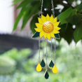 thumbnail image 4 of Adorno de carillón de viento de metal para jardín, patio, porche, patio trasero, decoración de pared girasol, 4 of 8