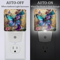 thumbnail image 2 of PhooArto Colorful Butterfly Art Plug in LED Night Light Auto Sensor Dusk to Dawn Decorative Night for Bedroom, Bathroom, Kitchen, Hallway, Stairs, Baby's Room, Energy Saving, 2 of 7