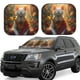 thumbnail image 1 of Fotbe Sunshine Flower Meditating Cat Juego de 2 Piezas de Parasoles para Parabrisas | Bloqueador Solar para Auto | Accesorios Plegables para Protección Solar Interior-Medium, 1 of 6