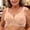 Khaki, variant on Women's Leaf-Lace Wireless Bra, V-Neck & Adjustable Wide Straps with Tassel Charm, Supportive for Errands and Outings Khaki 46