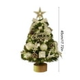 thumbnail image 3 of Iumwxz Mini Christmas Tree Desktop Decoration DIY Green Plastic Artificial Tree for Small Spaces Office Home Holiday Decor 17.72 Inches Tall, 3 of 6