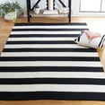 thumbnail image 2 of SAFAVIEH Montauk Saranna Geometric Cotton Area Rug, Black/Ivory, 7' x 7' Square, 2 of 10