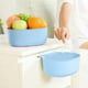thumbnail image 1 of Plastic Storage Bins for Pantry Organization | Modular Stackable Container | Open Top Design | Durable Multi-Purpose Organizer | 4 Handles | 21x17.8x9cm | 1 Pack | Green Pink Blue, 1 of 6