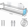 thumbnail image 3 of Metal Spice Rack, 2 Pieces Metal Spice Rack, Wall Spice Racks, Adhesive Stainless Steel Spice Rack(Silver), 3 of 5