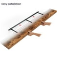 thumbnail image 4 of Ballucci 60" Floating Shelves for Wall, 2-Pack with Invisible Brackets, 8" Deep, Rustic Brown, 4 of 7