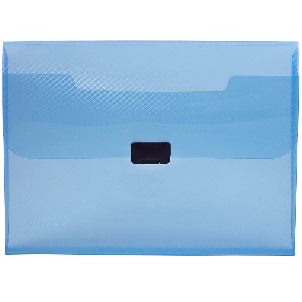 JAM Plastic Buckle Portfolio, 9.5x13.25x1.1, 1/Pack, Blue