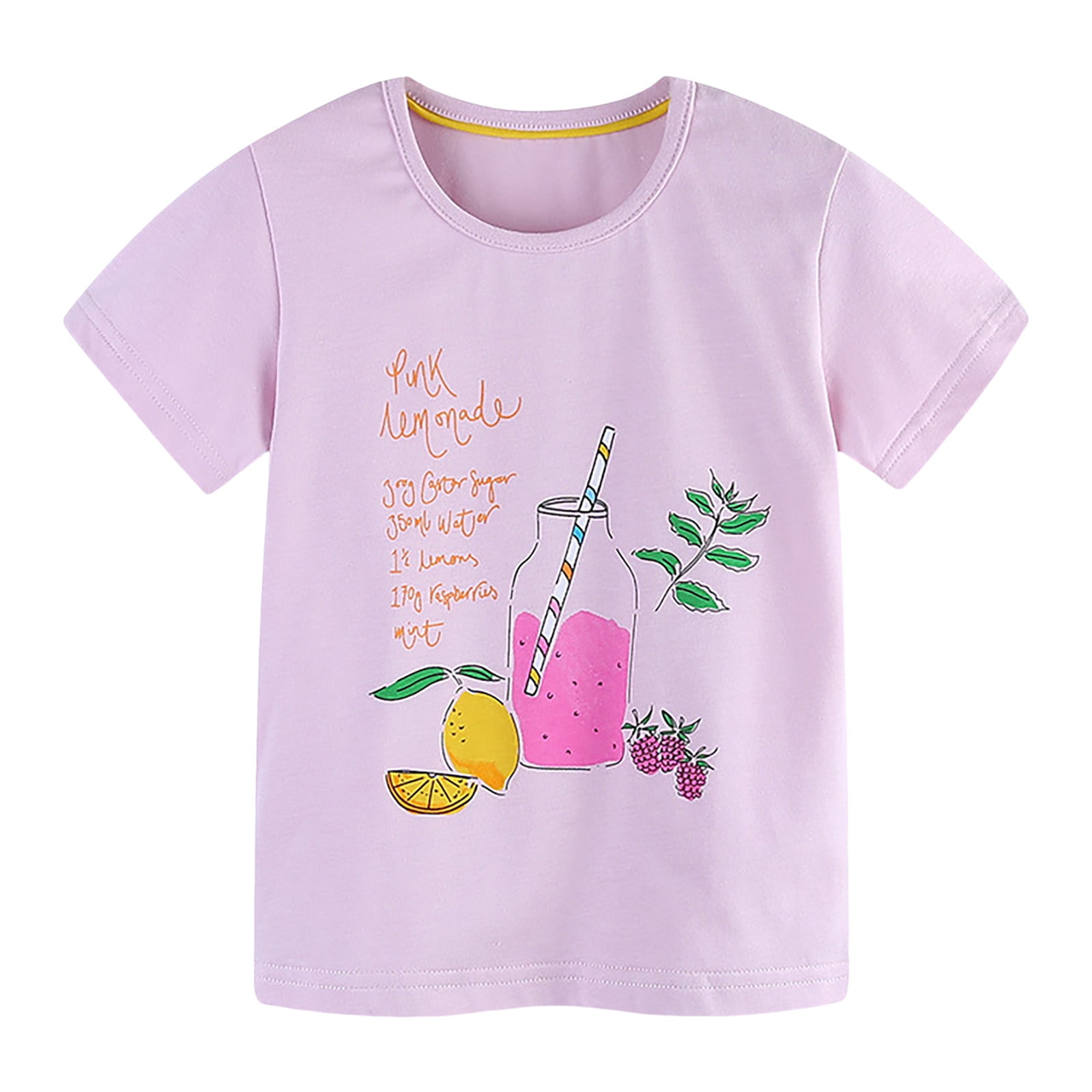 Girls Shirts Summer Toddler Boys Girls Short Sleeve Cartoon Prints T Shirt Tops Clothes Features Child Big Kid Clothing Girls Tops Tees