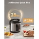 thumbnail image 5 of COMFEE' - Arrocera compacta, 10 en 1 de acero inoxidable multicocina, máquina de arroz rápida, olla lenta, vaporizador y calentador, 2 cuartos de galón, 8 tazas (cocidas) / 4 tazas (sin cocinar), 10, 5 of 5