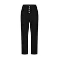 thumbnail image 2 of zbxnLI Girls Uniform Pants Casual Elastic High Waist Straight Leg Pants with Pockets Size 4-15 Years, 2 of 7