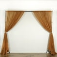 thumbnail image 3 of BalsaCircle 10 feet x 10 feet Sheer Voile Backdrop Drapes Curtains 2 Panels 5x10 feet Wedding Party Gold, 3 of 7