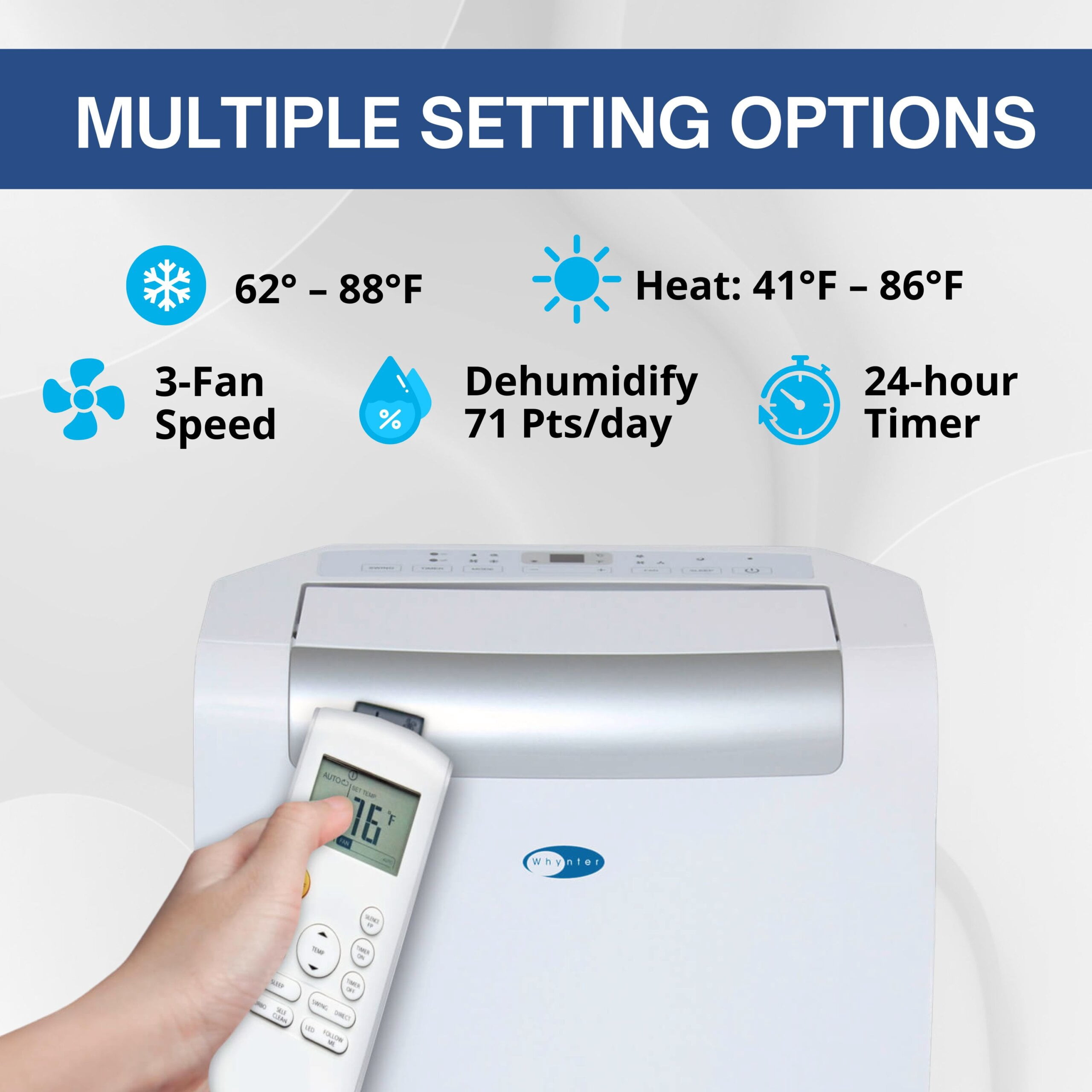 Whynter ARC-148MHP 14000 BTU Portable Air Conditioner and Heater, 500 sq ft