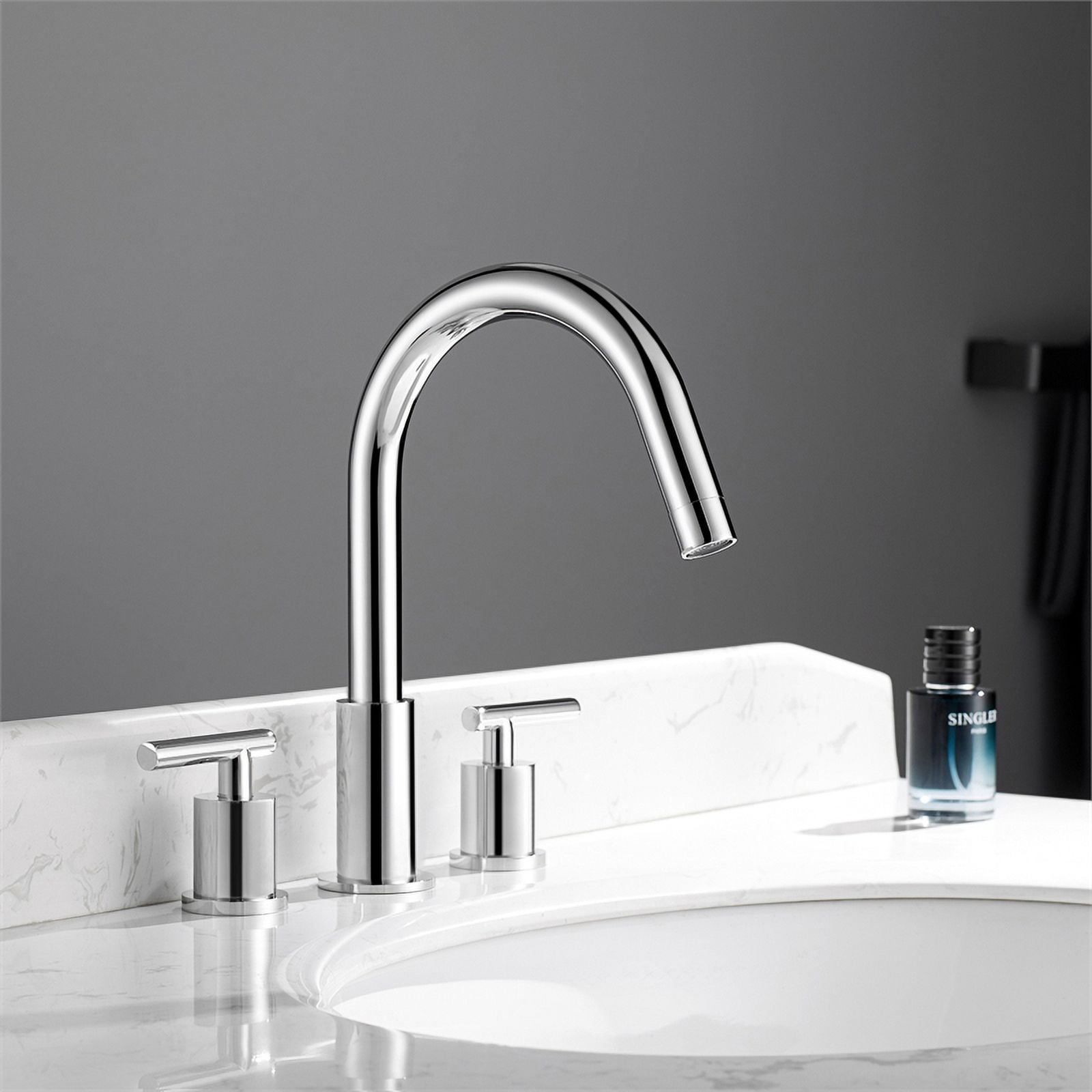 Vinnova Lodosa Widespread Polished Chrome Bathroom Basin Sink Faucet