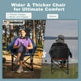 thumbnail image 7 of ABORON Oversized Heated Camping Chair with Pillow, Outdoor Portable Heated Folding Chairs, Patio Lounge Chairs with 3 Heat Levels, Heating Chair for Outdoor Sports, Camping, 7 of 7