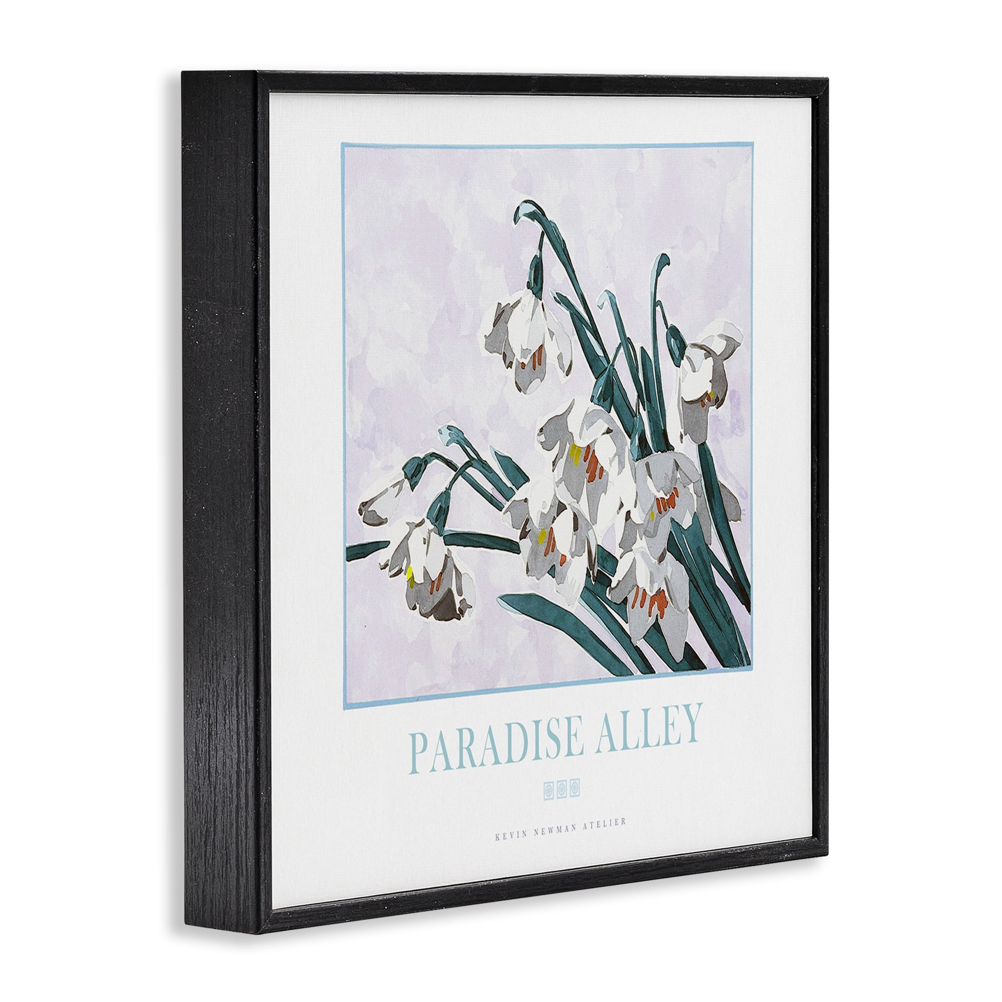 Stupell Industries Paradise Alley White Spring Blooms Black Framed Giclee Art, design by Jadei Graphics