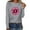 #2 Gray, variant on Luxalzxs Womens Pink Ribbon Sunflower Graphic Shirts Fighting Breast Cancer Long Sleeve T-Shirt Casual Round Neck Loose Tops