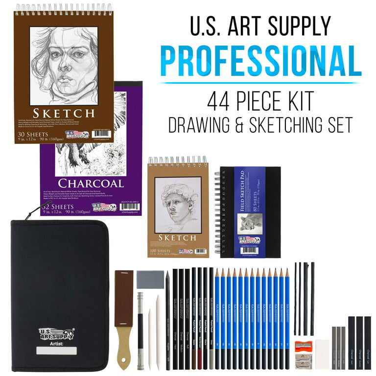 US Art Supply 163 Piece Premium Mega Wood Box Art, Painting & Drawing Set  for sale online