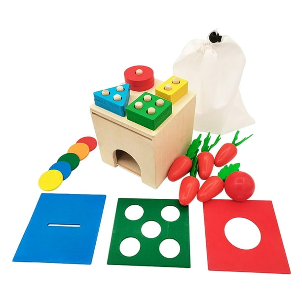 Jeu de perles de plateau en bois pour enfants, tri de couleurs de puzzle,  jouets empilables pour enfants, un grand cadeau
