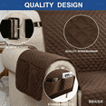 thumbnail image 4 of WYAJU Recliner Chair Cover, Anti-Slip Reversible Recliner Slipcover Washable Couch Cover Recliner Pet Furniture Protector with Side Pockets Elastic Straps for Dogs Cats(23.6", Brown), 4 of 6