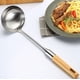 thumbnail image 1 of Cucharas de sopa de acero inoxidable con mango de madera maciza, cuchara para sopa, cuchara para cocinar en la cocina del hogar, cuchara para cocinar sopa y gachas, cuchara de cocina, 1 of 7