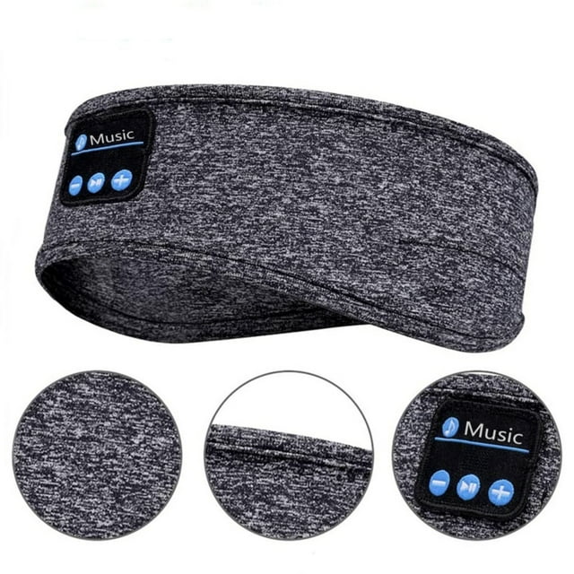 Auriculares con diadema musical Bluetooth Sleep Sports, color gris