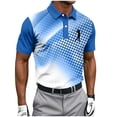 thumbnail image 2 of BRGZLK Mens Golf Shirts Summer 2026 Short Sleeve Turn-Down Collar Button-Down Lightweight Breathable Moisture Wicking Casual Pullover Shirts Blue A XXL, 2 of 7