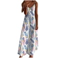 thumbnail image 2 of Best Selling Plus Size Dresses Wonens Dress Summer Dresses For Women Print Sleeveless Round Neck Dress Casual Long Dresses F Multicolor XXXL, 2 of 5