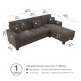 thumbnail image 3 of Canapé sectionnel avec chaise longue réversible 102L Stockton de Bush Furniture, 3 of 8