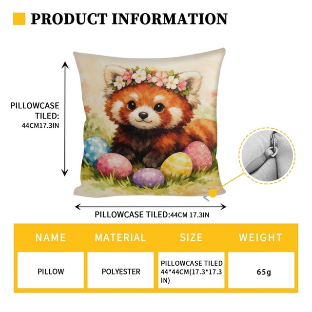 Easter Pillow Covers for Decorative Throw Pillows for Men Women 18X18 Inch Blank White Polyester Pillowcase for Drawing