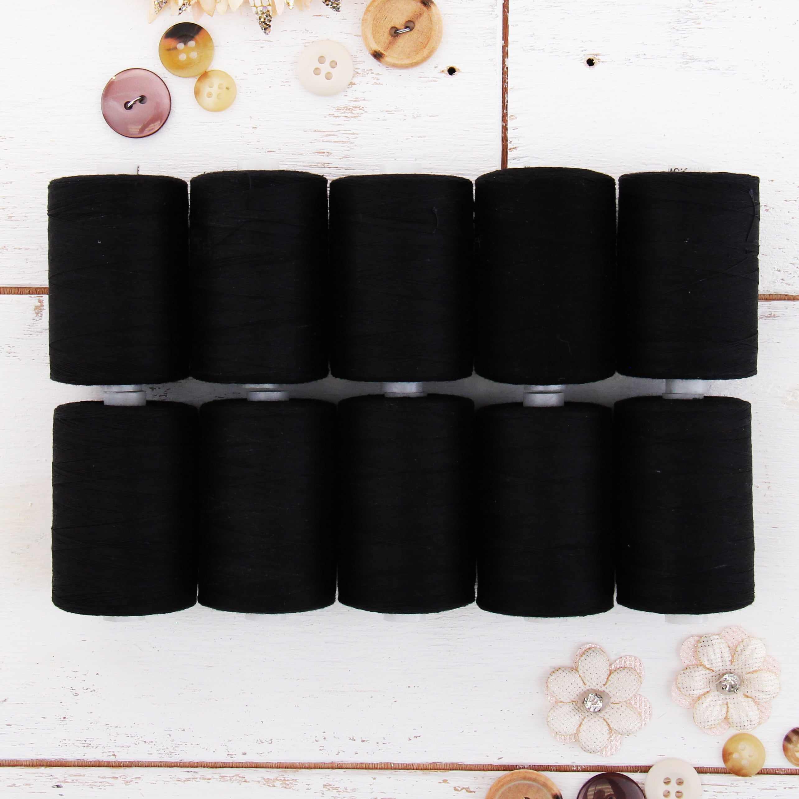 10 Beige Spools Long Staple & Low Lint Spools 1100 Yards Over 20 Other Sets Available Threadart 100% Cotton Thread Set For Quilting & Sewing 50/3 Weight 1000M 