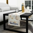 thumbnail image 5 of Coastal Shell Cotton Linen Table Runner 13 x 70 inch Summer Beach Ocean Sea Starfish Watercolor Non-slip Rectangular Dining Table Decor for Wedding Party Holiday Dinner, 5 of 8