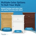 thumbnail image 5 of ClickDecor Alcott Side Table with Single Drawer and Storage Cabinet White, 5 of 12