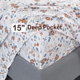 thumbnail image 4 of Twin Size Sheet Set Paisley Printed Bed Sheets for Single Bed Piece Microfiber Fitted Sheet with ” Deep Pocket & Straps Patterned Bedding Sheets & Pillowcase Set, 4 of 9