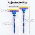 thumbnail image 3 of Sponge Mop with Extendable Stainless Steel Handle - Absorbent for Bathroom, Kitchen, Glass, Living Room Hardwood, Tile, Laminate Floors - Easy Lever Squeeze for Dry & Wet Floors, 3 of 7