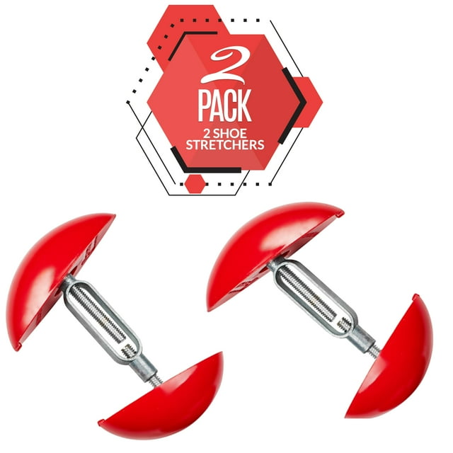 MEDca Amazing Shoe Stretcher, Lightweight & Durable, Adjustable Design, Sold in a Pack of 2, Red