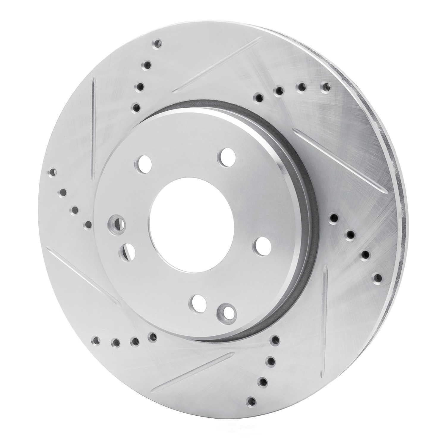 Dynamic Friction Company 631-63047L DFC Brake Rotor - Drilled And Slotted - Silver