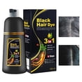 thumbnail image 4 of Black Hair Dye Shampoo 3 In 1 | Organic Hair Color 500mL | Hair Color Shampoo Grey Coverage In Minutes, Ammonia Free Instant Coloring Gift For Mom Dad, 4 of 9