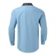 thumbnail image 3 of Camisas De Mezclilla Para Hombre Camisas de un solo pecho para hombre, camisas informales de manga corta para playa con solapa de Color sólido para vacaciones al libre (Blue, S), 3 of 7