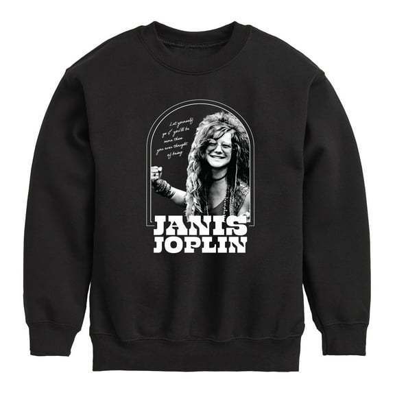 Janis Joplin - Let Yourself Go Be More  - Toddler And Youth Crewneck Fleece Sweatshirt