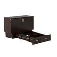 thumbnail image 4 of AFI Dahlia Full Solid Wood Murphy Bed Chest with Drawer and Charger, Espresso, 4 of 8