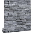 thumbnail image 1 of 3d Decorative Pvc Plastic Wallboard, Gray Ceramic Tile - 0.45 * 6m, One Roll, 1 of 5
