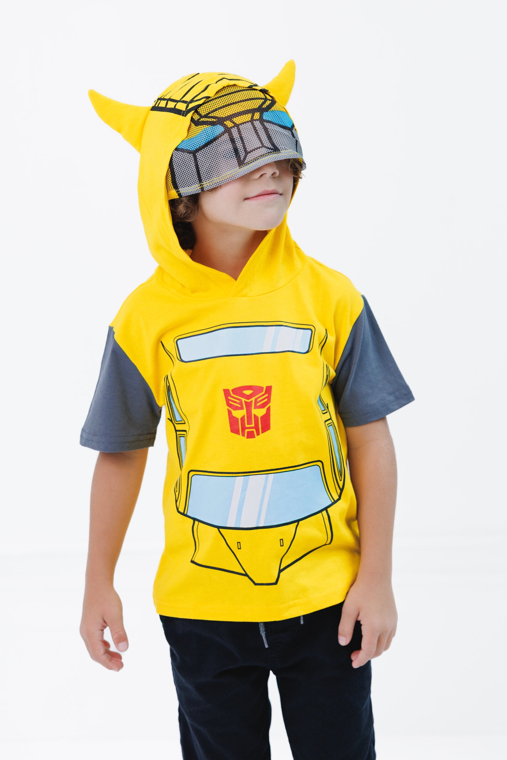 Transformers Bumblebee Hooded Cosplay T-Shirt Toddler to Big Kid
