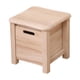 thumbnail image 4 of Reposapiés de madera con cajón reposapiés para habitaciones pequeñas en la mesita de noche 30cmx30cmx30cm, 4 of 9