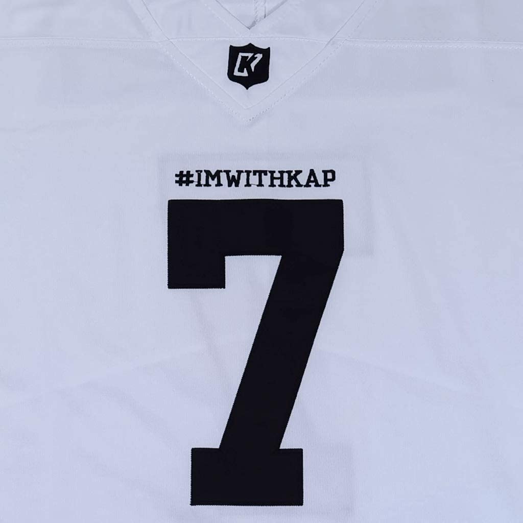 : Kekambas Men's #ImWithKap Colin #7 Kaepernick IM with KAP  American Football Jersey Stitched Black Size XL : Clothing, Shoes & Jewelry